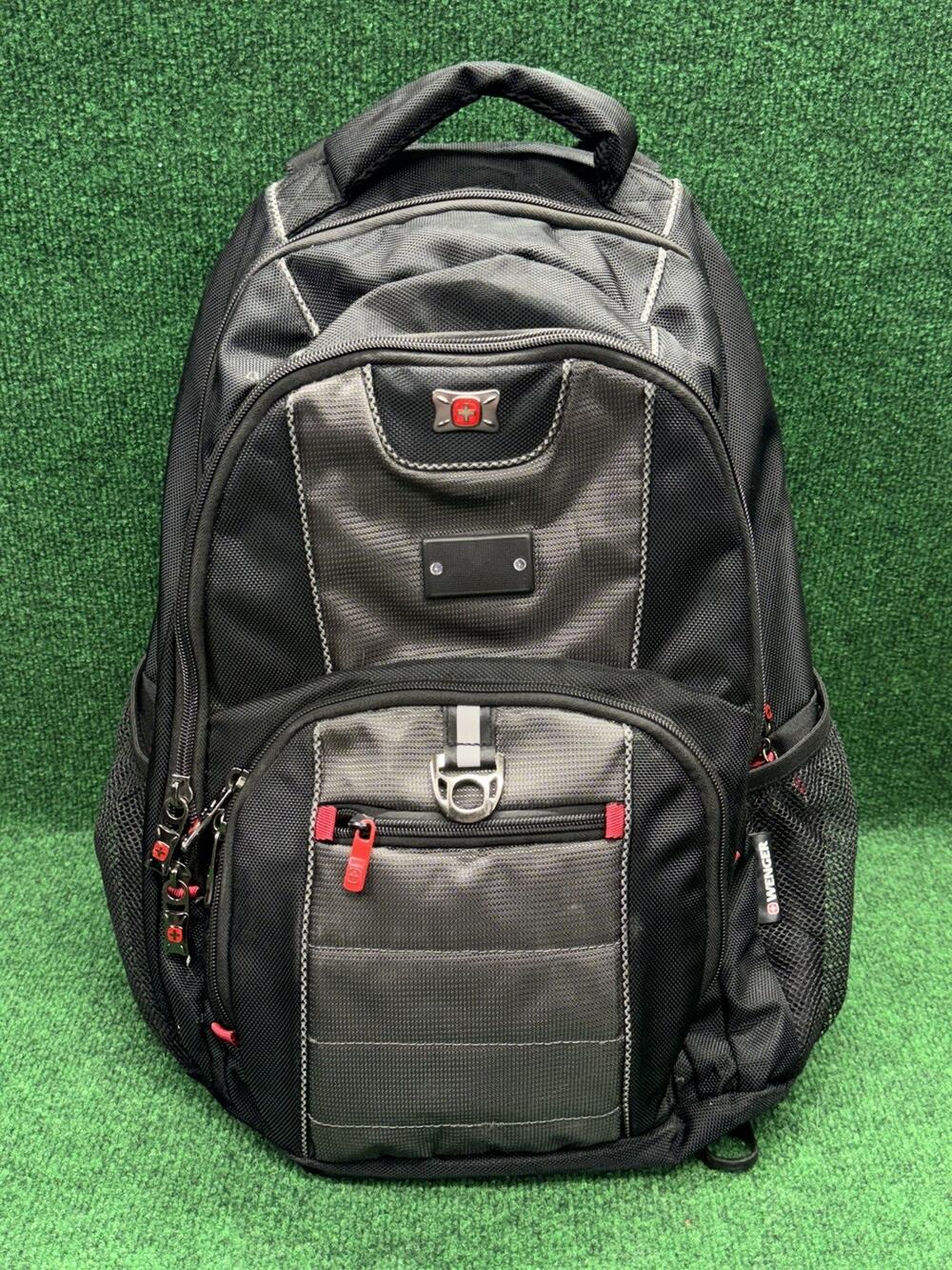WENGER PILLAR BLACK LARGE BACKPACK WITH TECH PROTECTION